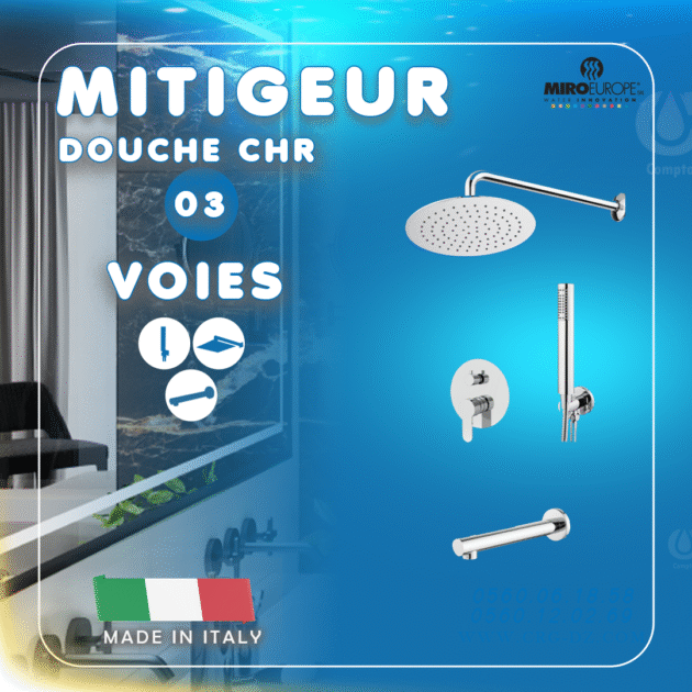 Mitigeur douche rond chr 3 voies