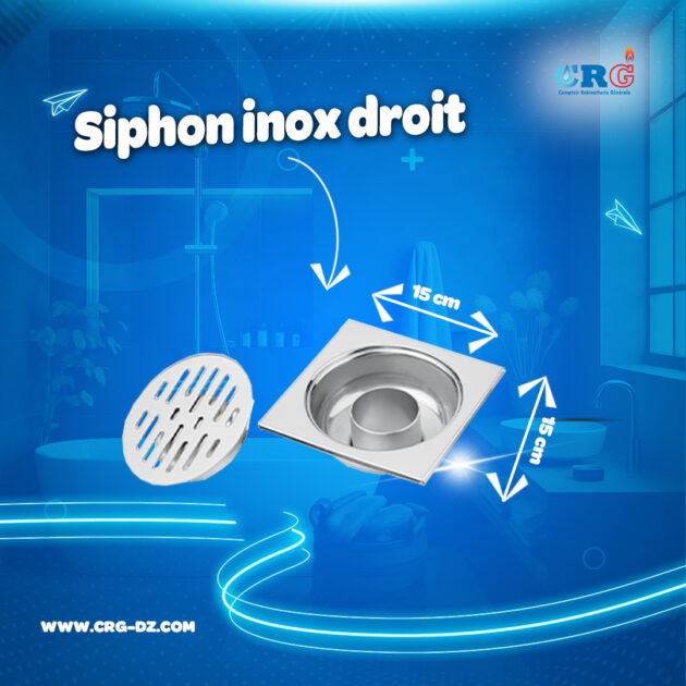siphon inox droi crg 15 cm. 15 cm