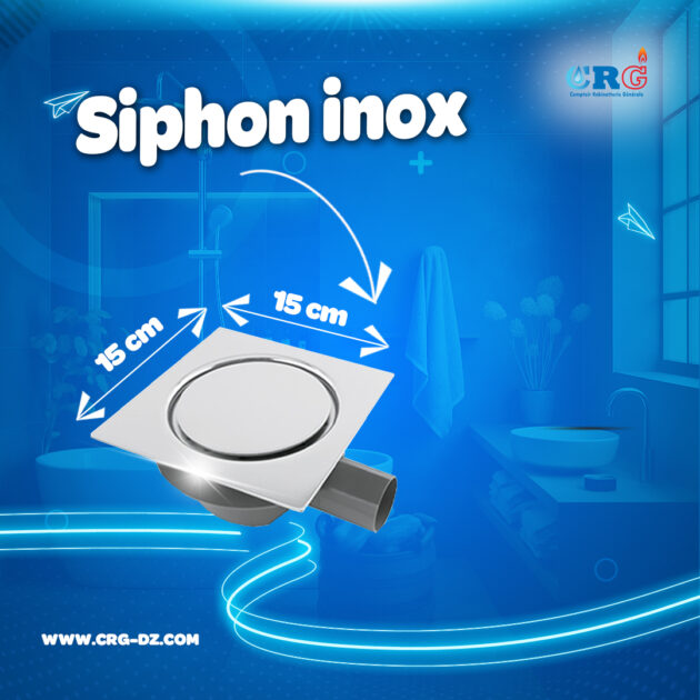 Siphon inox 15x15 cm