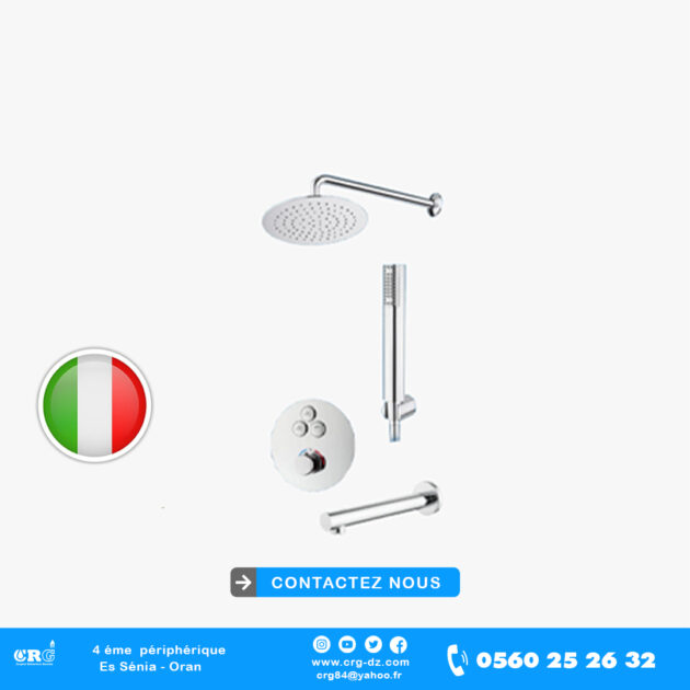 Mitigeur de douche thermo rond chr 03 voie