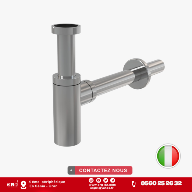 Siphone lavabo rond sans bonde alca